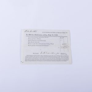 1838 Receipt for Harvard College