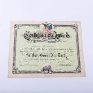 1931Perfect Attendance Award 2