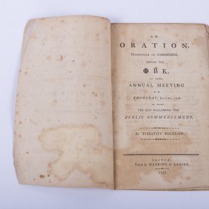 An Oration at Cambridge Phi Beta Kappa Timothy Bigelow 1797 Boston Law 2