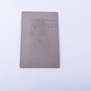 Antique Cabinet Card Photo of Young Woman with Diploma Signed on Back 2